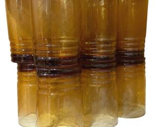 1108 - Group of Vintage Amber Tumblers