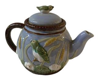 3087 - Chinese Majolica Teapot CBK LTD - 6 x 6