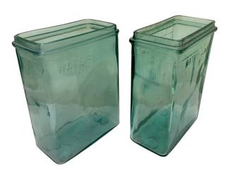 1618 - Antique 1920's Delco-Light Exide Battery Jars (Description): 11 x 8