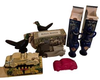4181 - Group Lot of Avon Bottles (Description): A group lot of Avon bottles featuring various  decorative designs including figural and  novelty shapes. The collection includes  multiple bottles in their original packaging.