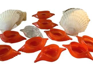 3048 - Lot of Assorted Seafood Serving Pieces