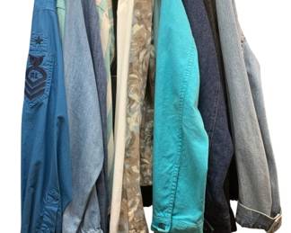 2225 - Closet lot of Assorted Denim Jackets & More (Description): Sizes M-L