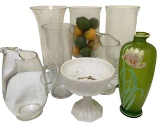 1007 - Lot of Assorted Vases - 14" Tall (Description): some are chipped