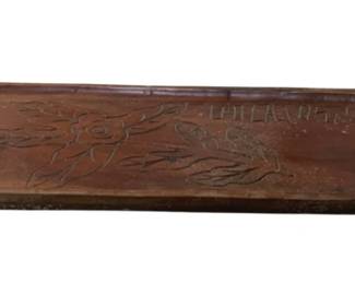3058 - Carved Wooden Tray - 29 x 8