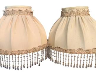 2096 - Pair Over Nightstand Wall Hanging Lamps (Description): 10 x 11.5 x 7.5 Used as is  electric/electronic/mechanical item. No  guarantee all components, untested.