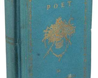 798 - 1914 First Ed. The Poet (Description): The Poet, first edition, published in 1914.  This volume features a decorative cloth  binding with gilt embellishments on the front  cover and spine.