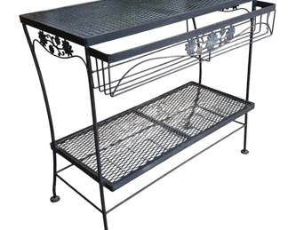 5034 - 2 Tier Metal Patio Table - 33 x 35 x 21