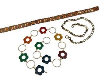 2055 - 3 Mid Century Belts - Size M