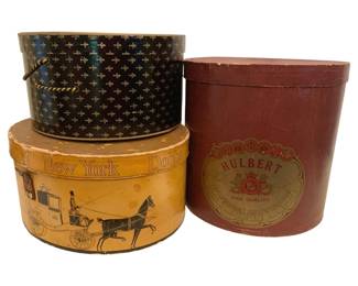 2165 - 3 Vintage Hat Boxes