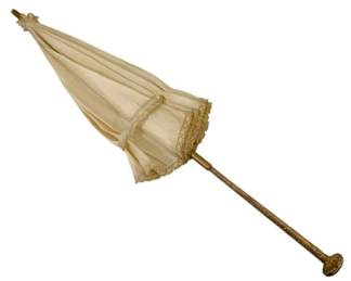 265 - Vintage Parasol w/ Etched handle - 36" long
