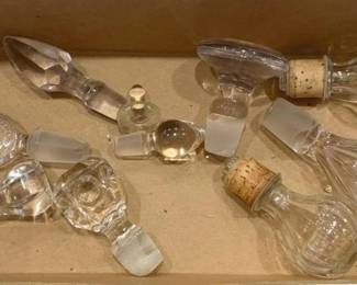 1213 - Assorted Vintage Glass Stoppers