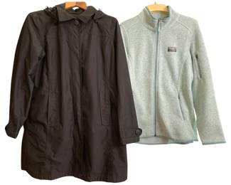 2023 - 2 Women's Jackets by L.L. Bean - size medium (Description): Black one has a hood