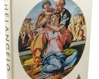 816 - 1964 First Edition Michelangelo (Description): 1964 first edition of Michelangelo. This  hardcover volume features text by Frederick  Hartt and includes 134 reproductions with 48  in large full color, published by Abrams.