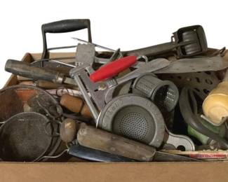 3112 - Box Lot of Vintage Utensils