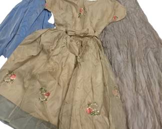 2257 - Lot of 3 Vintage Handmade Dresses (Description): All Dresses Appear to be Small