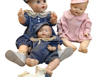 2003 - 3 Vintage Dolls - largest one is 16"