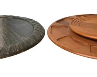3128 - 2 Lazy Susans - 17" Round