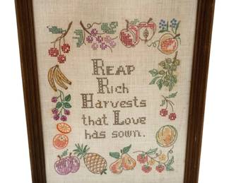 1616 - Framed Needlepoint - 18 x 14