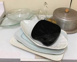 1031 - Lot of Assorted Serving Trays & More