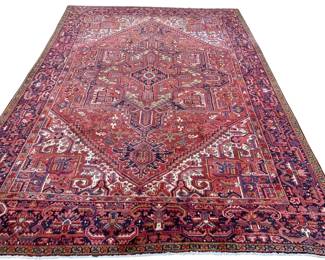 225 - Persian Heriz Hand Woven Wool Rug - 139 x 100