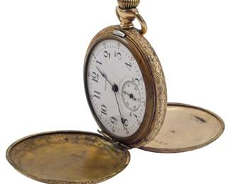 25 - Waltham Pocket Watch 1.5" (Description): Used as is electric/electronic/mechanical  item. No guarantee all components, untested.