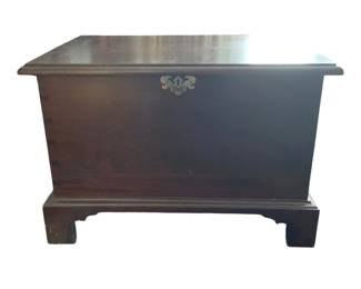 1419 - Howerton Mahogany File Chest 18"x26.5"x16" (Description): Features dovetail joinery on the sides and  sits on a bracket base & brass hardware -  signed by maker.