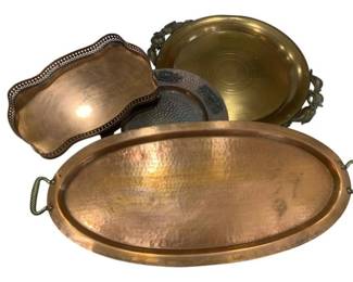 661 - Assorted Copper & Other Platters