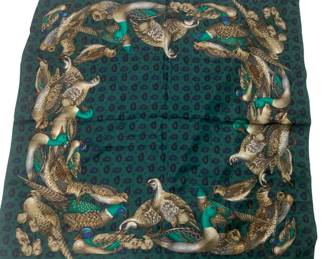 2298 - Silk Scarf (Description): Measures 34 x 34