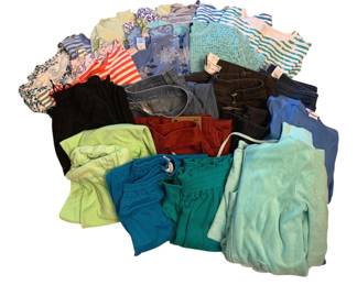 2171 - Assorted Women's Shirts & Pants - sizes M & 10 (Description): L.L. Bean, Appleseed, Talbots, Lee