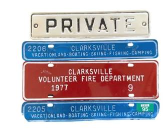 5036 - Metal Clarksville License Tags