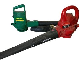 3005 - 2 Corded Leaf Blowers (Description): Used as is electric/electronic/mechanical  item. No guarantee all components, untested.
