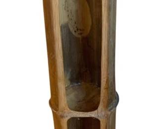 1598 - Carved Bamboo Display Stand - 28 x 5