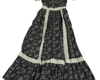 2253 - Vintage Handmade Maxi Dress (Description): Appears to be Medium