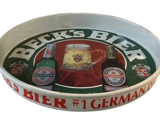3059 - Beck's Bier Serving Tray - 13" Round