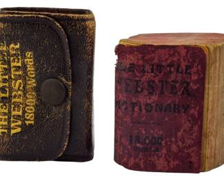 52 - 2 Miniature Webster Dictionaries