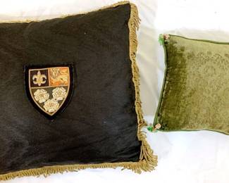 260 - 2 Decorative Throw Pillows - largest is 13 x 13