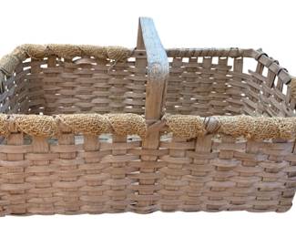 2007 - Monumental Woven Basket - 10.5 x 26 x 15.5 (Description): measurements do not include handle height