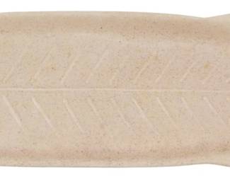 1862 - California Pottery Salmon Tray 6"x19" (Description): California Pottery salmon tray featuring a  fish-shaped design. Measures 6 inches by 19  inches.