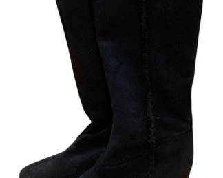 2187 - Anne Klein Suede Rubber Sole Boots, sz 8.5