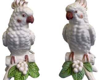 1537 - Pair Shefford Japan Cockatoo 8" Figures