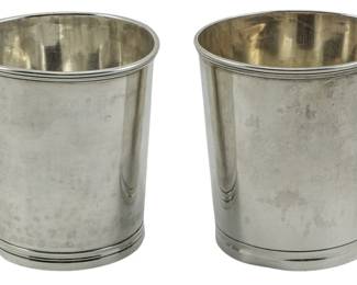 48 - A.F. Warner Pr Sterling Silver Cups 3.5" (Description): 10.56oz total weight