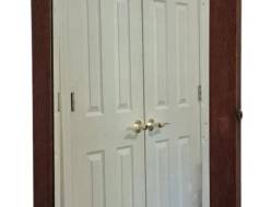 3718 - Dark Wood Framed Wall Mirror 48"x19.5"