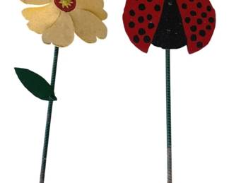 5529 - 2 Metal Garden Decor