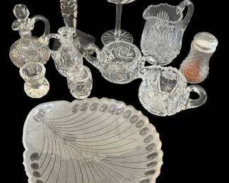 483 - Assorted Cut & Press Glass As Is