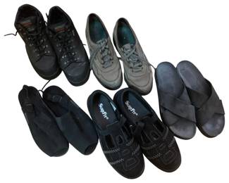 2190 - Assorted Shoes to include Mephisto Women's Boots (Description): sizes 8-9 and european 38