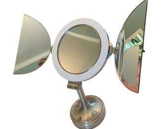 2099 - 2 Sided Lighted Vanity Mirror - 19 x 11 (Description): Used as is electric/electronic/mechanical  item. No guarantee all components, untested.