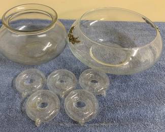 1560 - Lot of assorted Glass Items - Fish Bowl & More