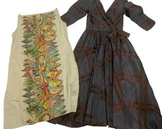 2251 - Tori Richards Dress and Handmade Vintage Dress (Description): Appears to be Small/Medium