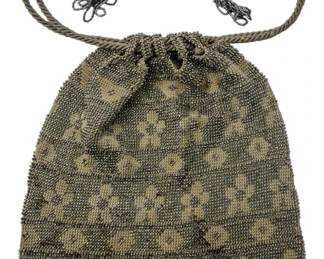 4 - Vintage Beaded Mesh Roped Handbag 8.5x7.5