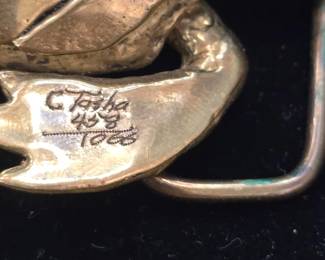 signed C Tasha belt buckle 